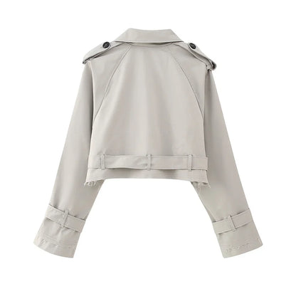 AVERIA - CROPPED TRENCHCOAT