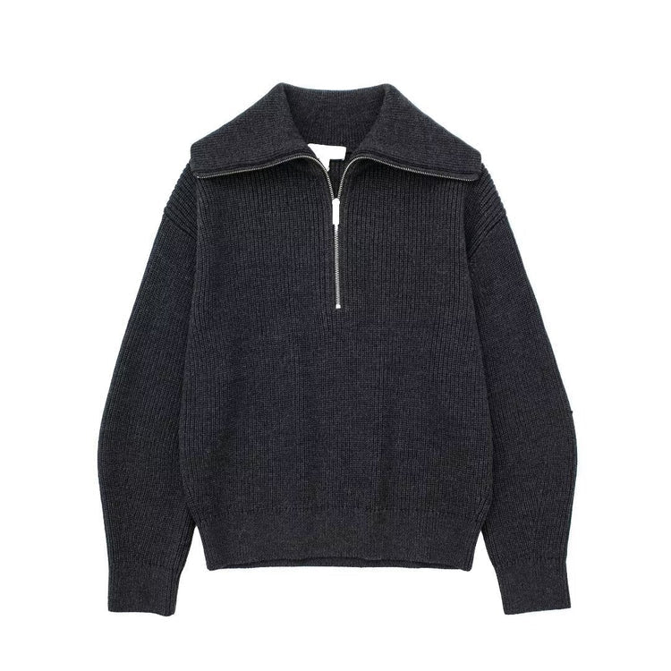 AVERIA  - KNITTED HALF ZIPPER