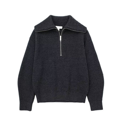 AVERIA  - KNITTED HALF ZIPPER