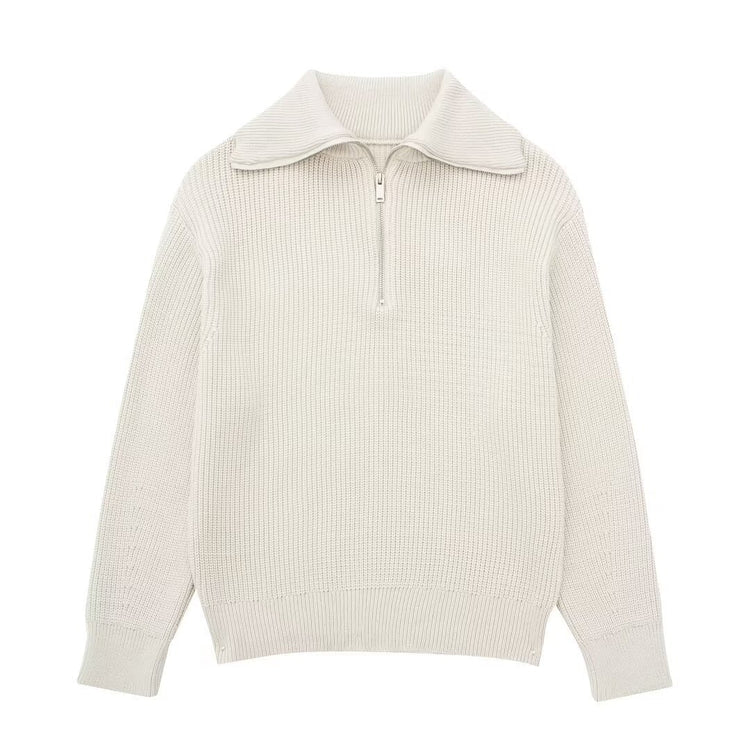 AVERIA  - KNITTED HALF ZIPPER
