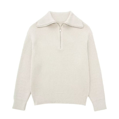AVERIA  - KNITTED HALF ZIPPER