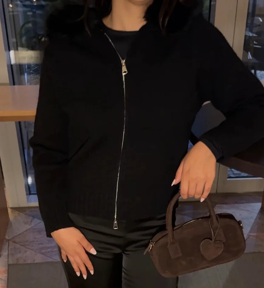 AVERIA - WOLLJACKE SCHWARZ