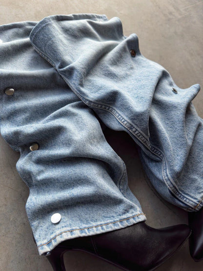 LIGHT BLUE DENIM HEELS